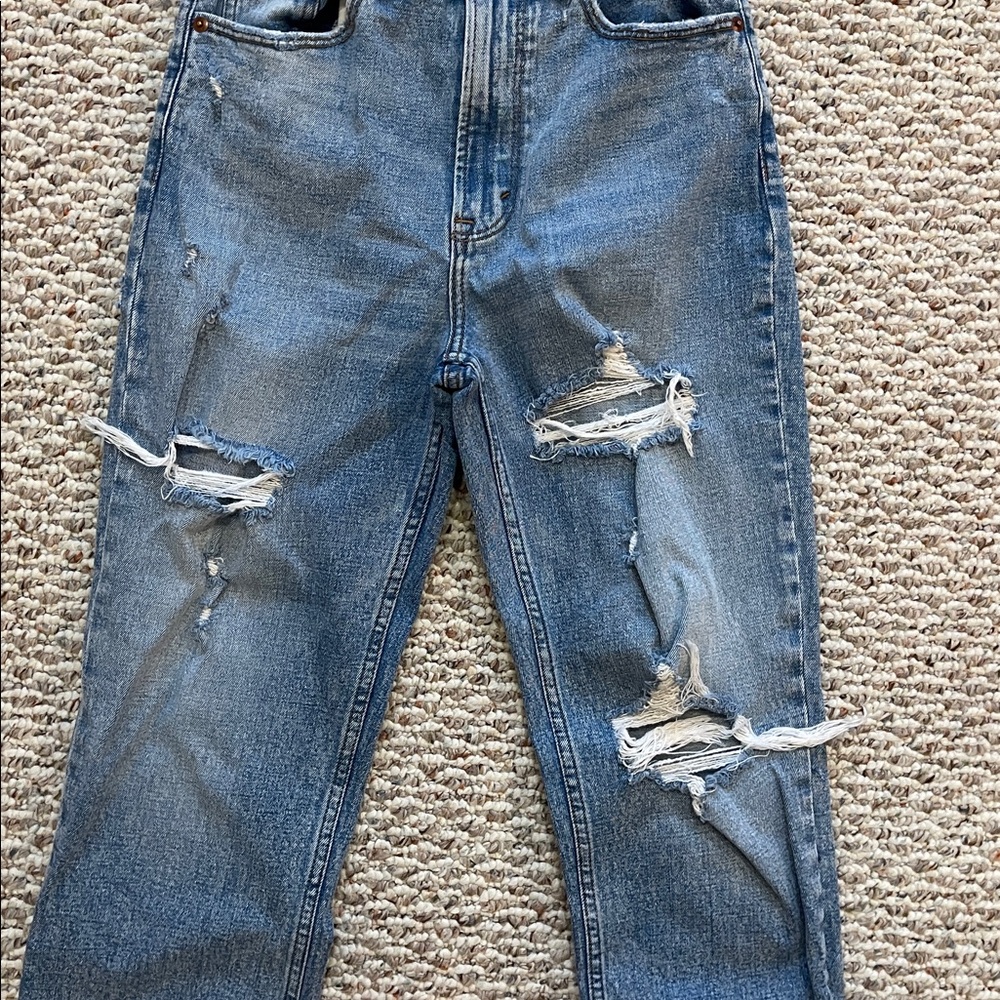 Abercrombie and Fitch The Ankle Straight Ultra High Rise Curve Love Size 27 / 4R - Picture 2 of 6